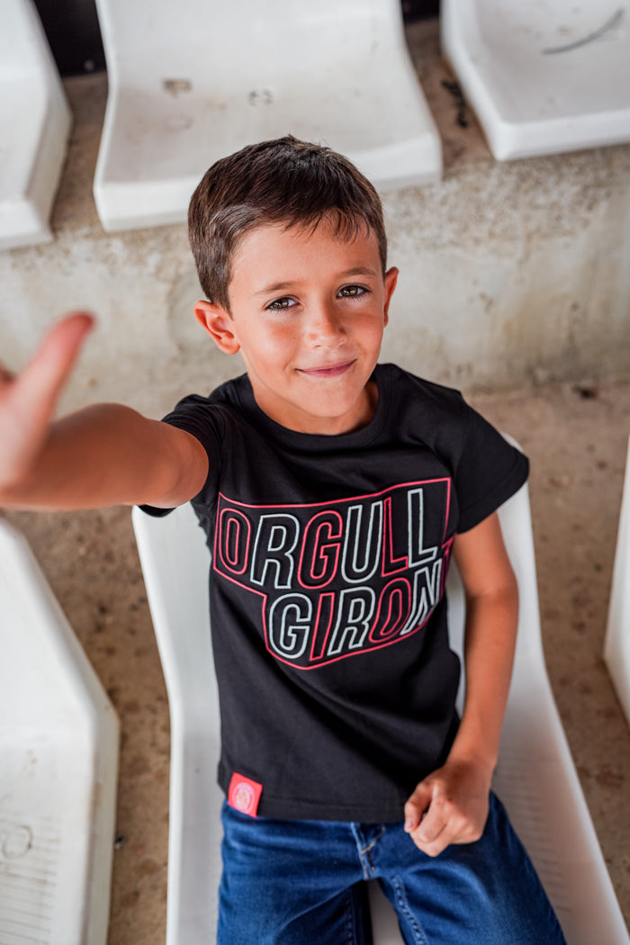 Camiseta Negra Orgullo Gironí Infantil