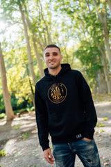 Sudadera Negra Escudo Adulto